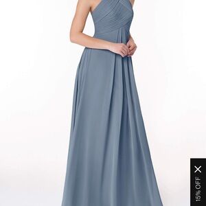 Azazie Twilight Dress - A-Line Halter Pleated Chiffon dress